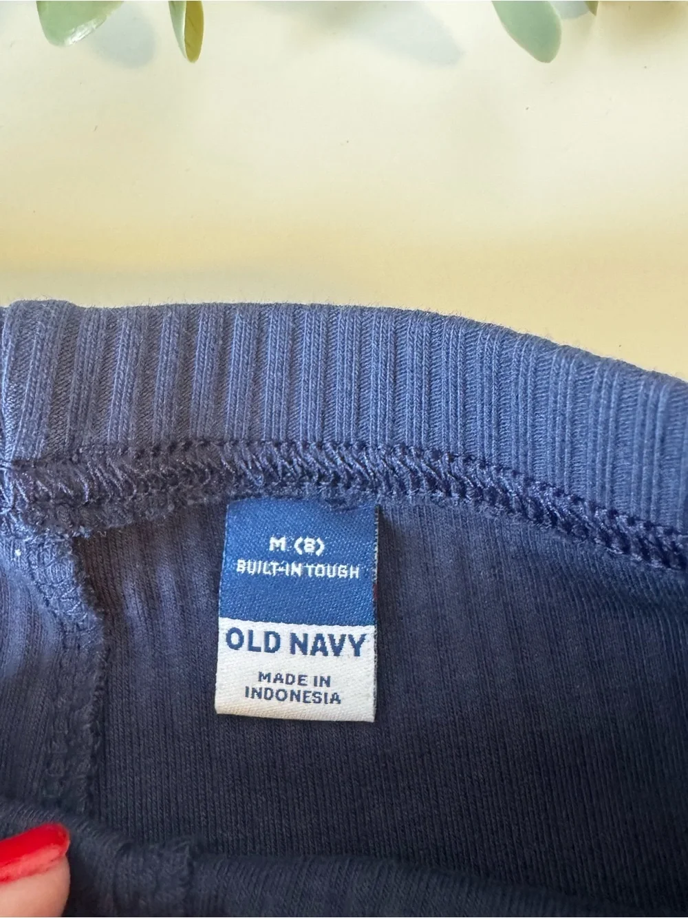 Old Navy Girls Navy Blue Ribbed Leggings Size 8 Medium